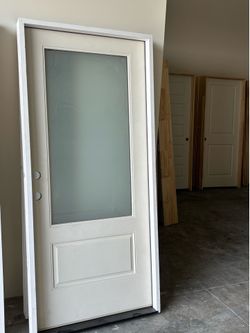 36x80 frosted one panel fiberglass door