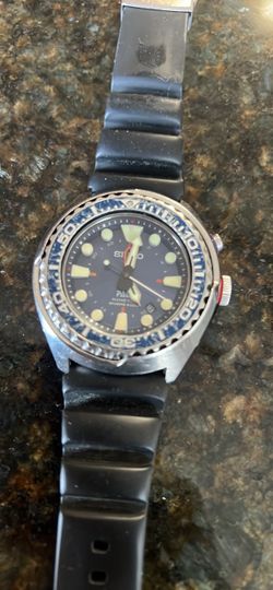 Rare Seiko SUN065 GMT Prospex Padi Solar Kinetic 5M85-0AB0 Blue Dial Watch Men