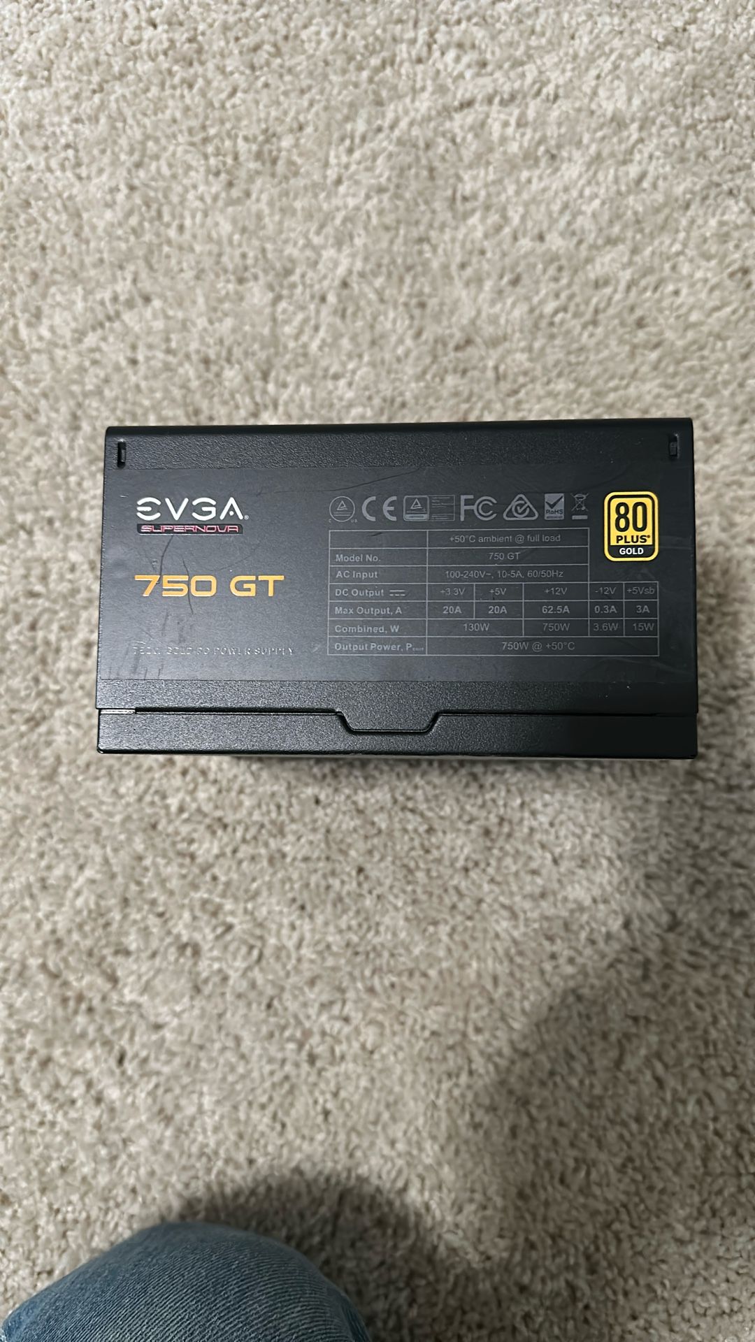 EVGA 750 GT Power Supply