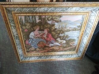 Historian inbrodering painting