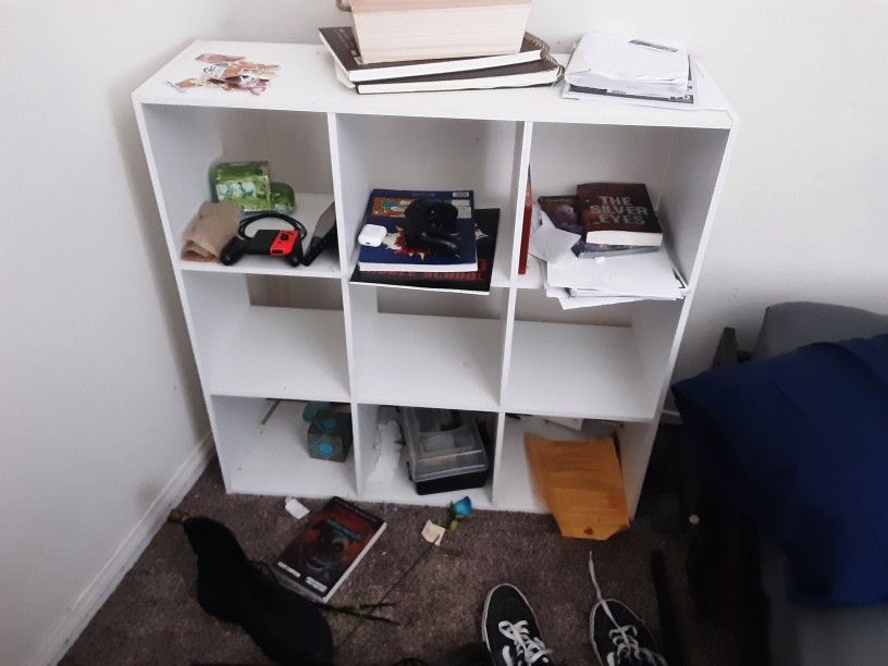 White Cubby Shelf