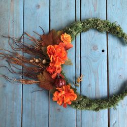 Fall Moon Wreath Decoration
