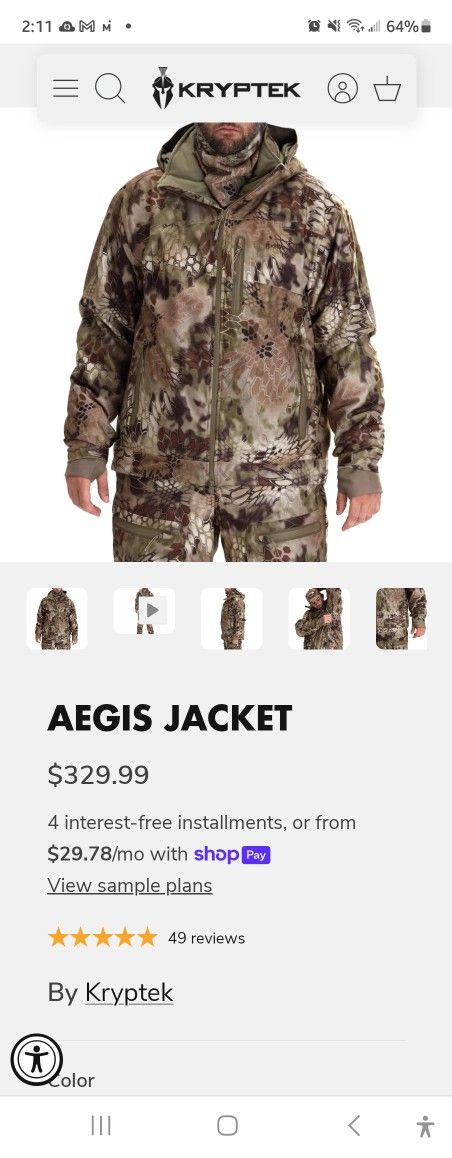 Kryptek AEGIS Jacket Large