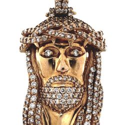 14KT Jesus Head Charm