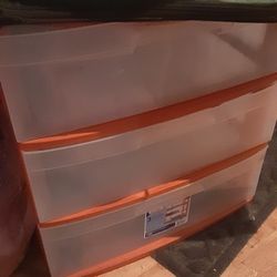 Orange Container Drawers $15.00 (Serious Buyers) Obo Cash Only 