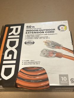 Ridgid Heavy Duty 50ft 10 Gauge Extension Cord 