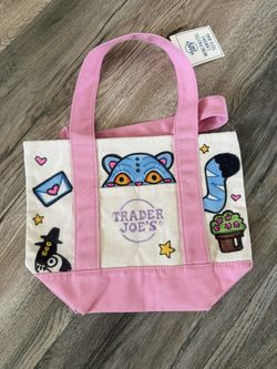 Trader Joe Pink mini tote Kpop demon hunters