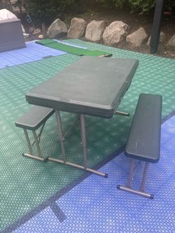 Lifetime Folding Picnic Table with Benches