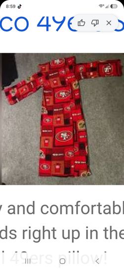 49ers fleece snuggie