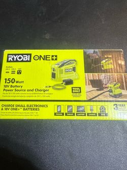 RYOBI 18V ONE+ 150-Watt Power Source and 4.0 Ah Battery