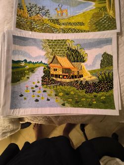 Handmade Vietnamese embroidery.