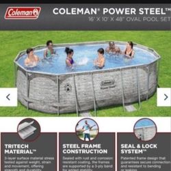 Brand New 16x10x48 swimming pool includes Filter pump and ladder. Can deliver if nearby. $700  Description & Specifications Have the summer of your (a