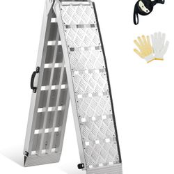 Gardhom 7.5FT One Piece Foldable Aluminum Motorcycle Ramp – 1500lb Loading Capacity