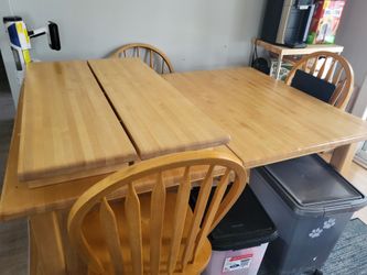 Butcher block table
