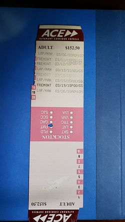 Ace Train Ticket