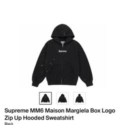 Supreme MM6 Maison Margiela Box Logo Zip Up Hooded Sweatshirt 