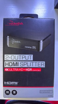 Rocketfish - HDMI Splitter 4K Ultra HD And HDR Compatible