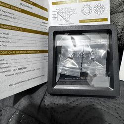 925 Silver + Moissanite earrings 6.5mm