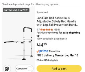 Adjustable Bed Assist Rail