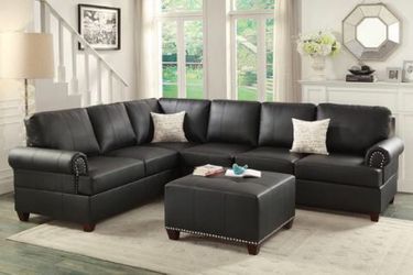 2pc sectional black