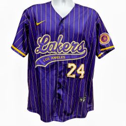 Los Angeles Lakers #24  Kobe Bryant Jersey Baseball Style M-XL Size