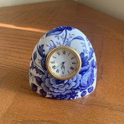 Bristol Blue mantel clock small