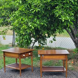 MCM 60'S Tomlinson Furniture Nightstands Or End Tables *RESHINED*VG*