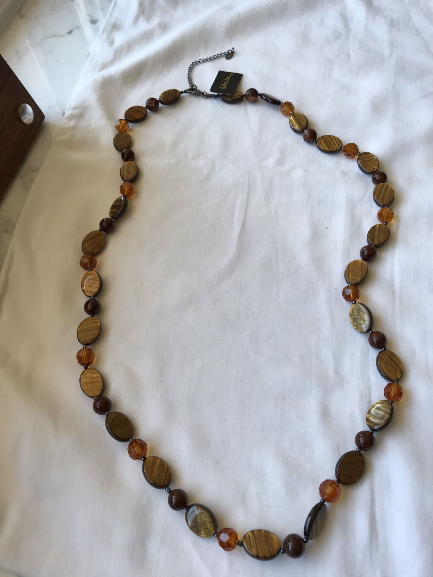 Tiger Eye Shell Necklace - Wear 3 ways