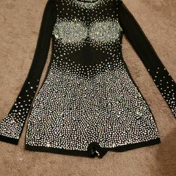 Medium Sheer Rhinestone Shorts Outfit