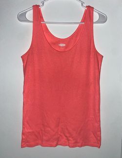 Old Navy Red Ribbed Tank Top