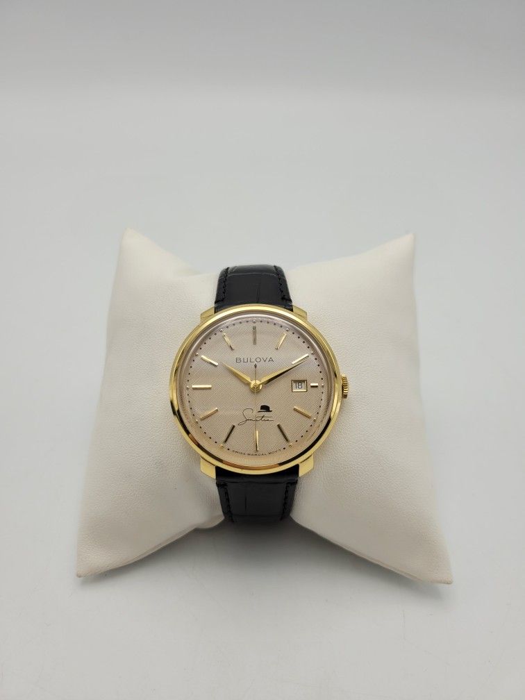 Bulova Frank Sinatra Gold Tone Swiss Manual Watch 97B195 – Exhibition Back