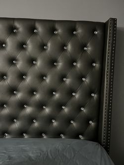 Upholstered QUEEN headboard & frame