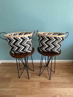 Baskets - Set of 2, black and white