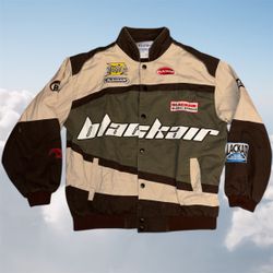 Aelfric Eden Blackair motorsports racing jacket, a streetwear bomber style coat size large
