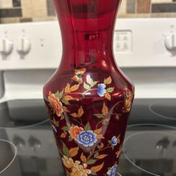 Vintage Norleans Ruby Handmade Vase