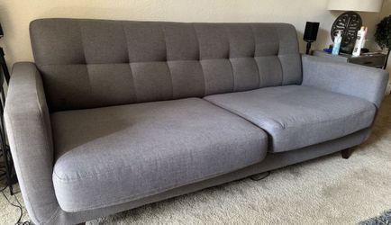 Gray Allie 82” Mid-Century Modern Sofa by Living Spaces