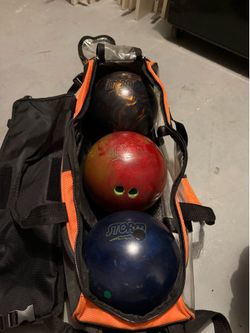 Pro Bowling Equipment (4 balls, bag and brace)