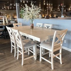 White Counter Height Dining Room Set 
