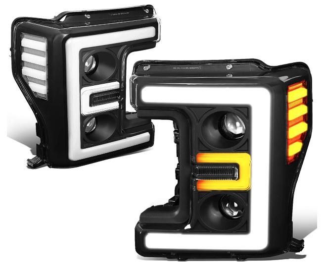 17 TO 20 Ford F250 F350 F450 F550 DRL Projector Headlights Luces Micas Calaveras Proyectores LED La Zona Auto Parts