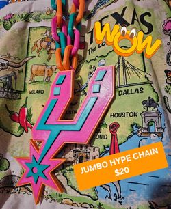 New San Antonio Spurs JUMBO HYPE CHAIN $20 ☆GoSpursGo☆ 😮