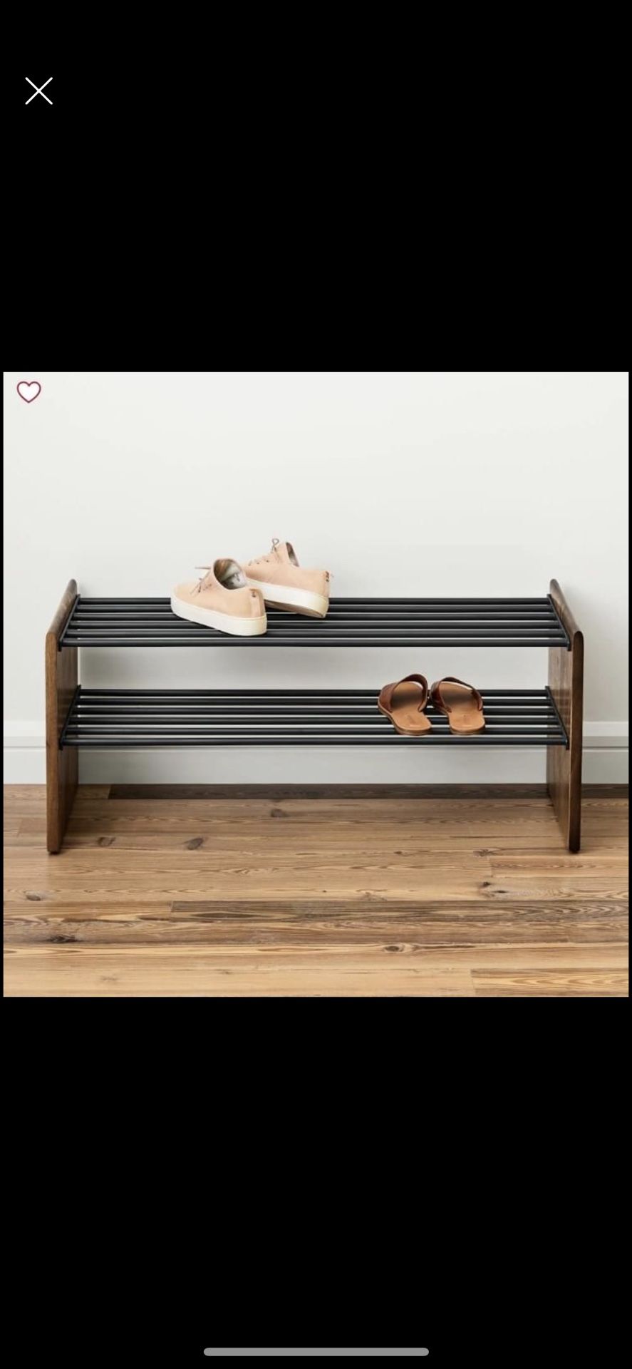 WEST ELM Anton Shoe Rack, Burnt Wax. (contact info removed)