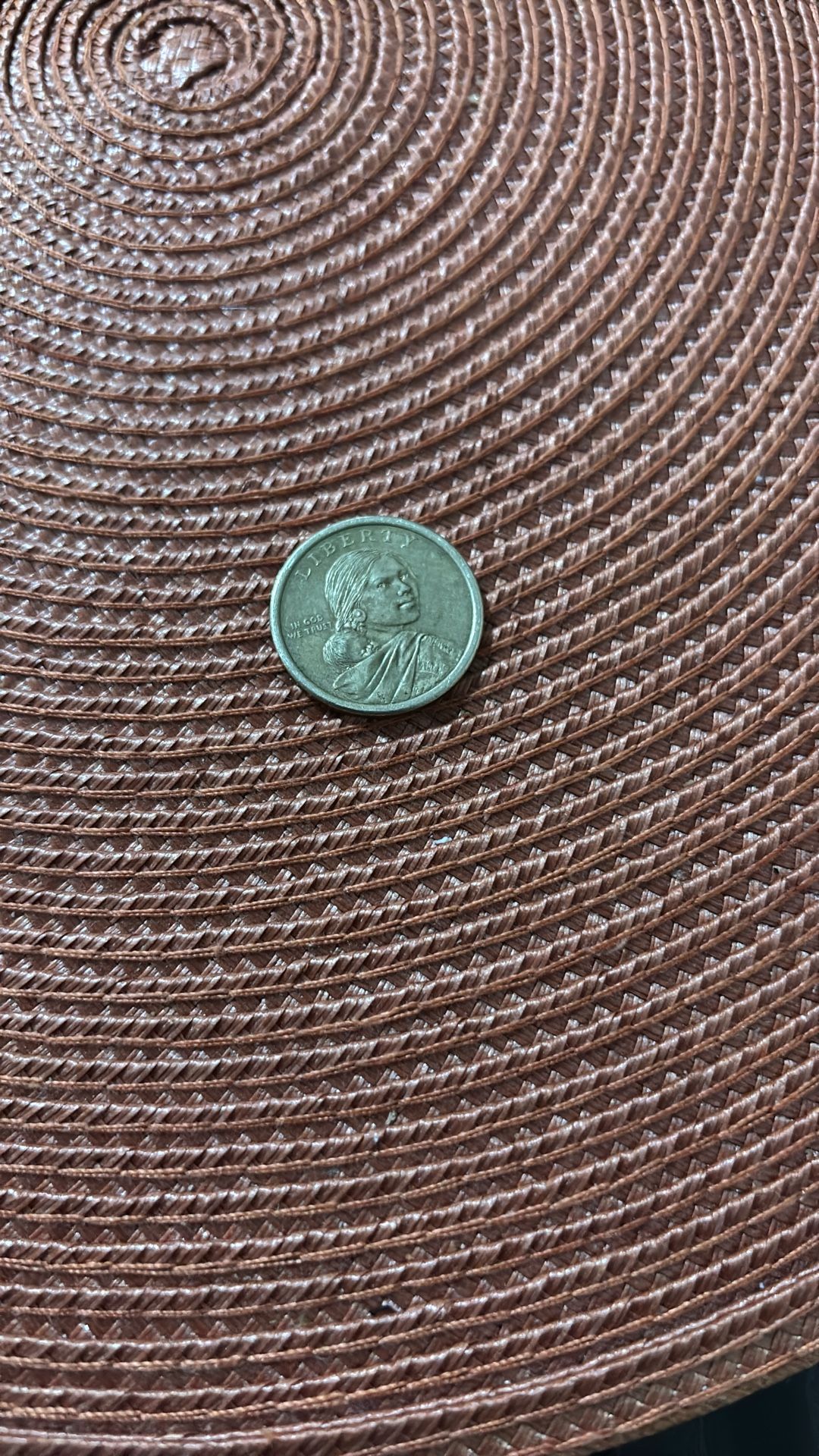 Sacagawea Gold Dollar And Date 2010. It’s a Little Dirty And Haves Stars And A 5