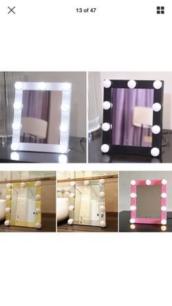 LED Vanity Lighted Hollywood Makeup Mirror Dimmer Stage Touch Beauty Table Lamp