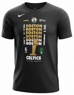 Nike Boston Celtics 2024 NBA Finals Champions T-Shirt Black Men's L Graphic