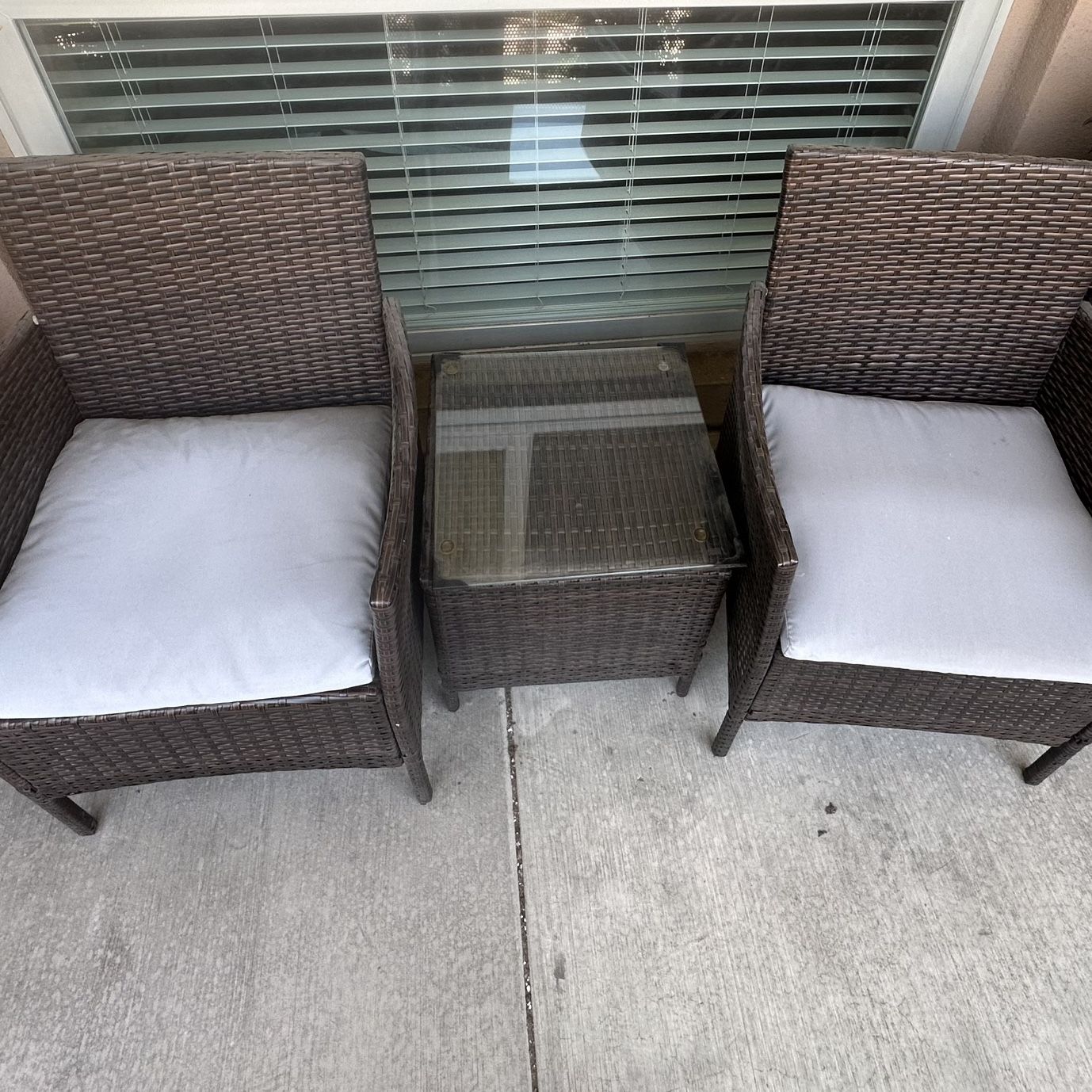 3 Piece Outdoor Balcony Set 