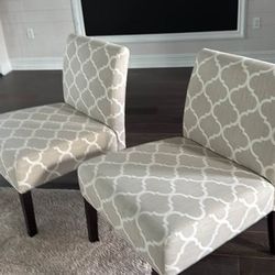 Stylish Taupe Accent Chairs