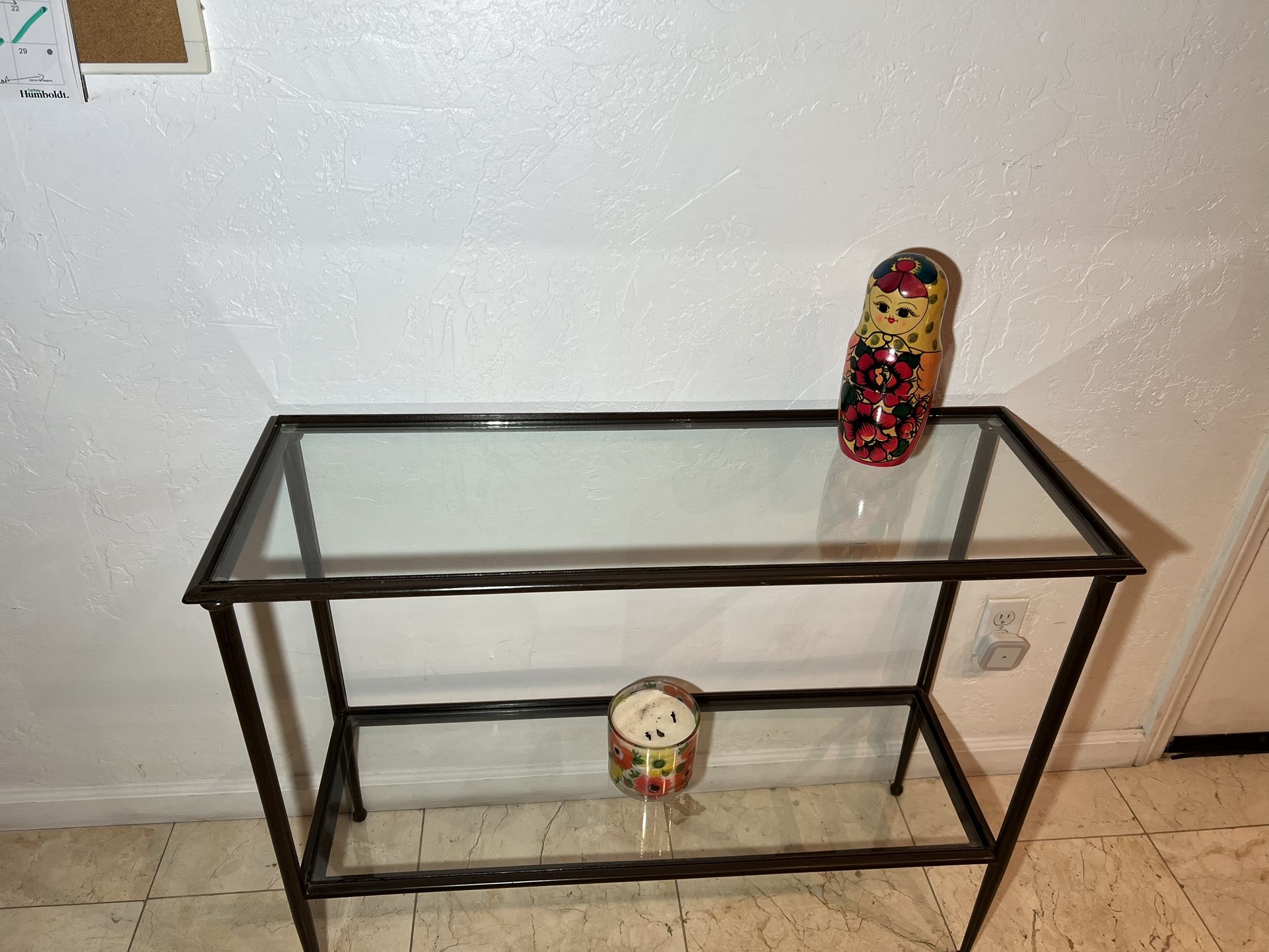 Glass Table solid metal frame
