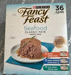 Purina Fancy Feast Seafood Classic Paté 36-Can Variety Pack