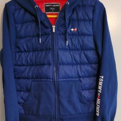 Tommy Hilfiger Sport Women�s Quilted Hoodie (M, Deep Blue)