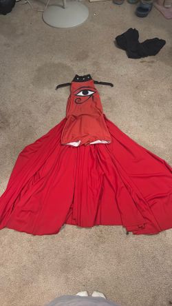 Dance Costume, Black, White, Red